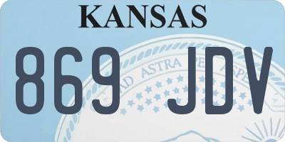 KS license plate 869JDV