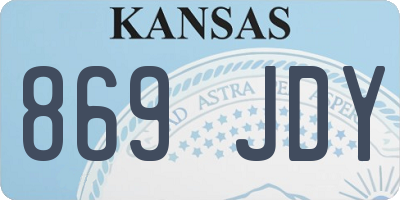 KS license plate 869JDY