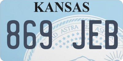 KS license plate 869JEB