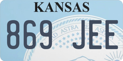 KS license plate 869JEE