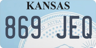KS license plate 869JEQ