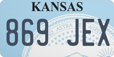 KS license plate 869JEX
