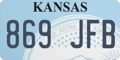 KS license plate 869JFB