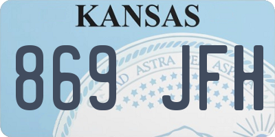 KS license plate 869JFH