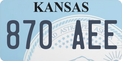 KS license plate 870AEE