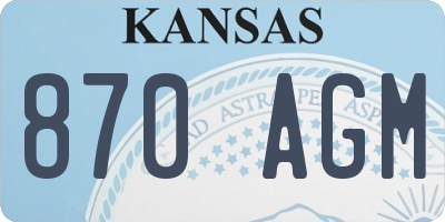 KS license plate 870AGM