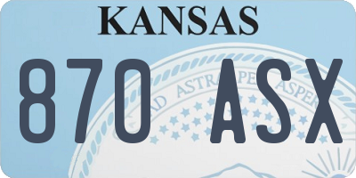 KS license plate 870ASX