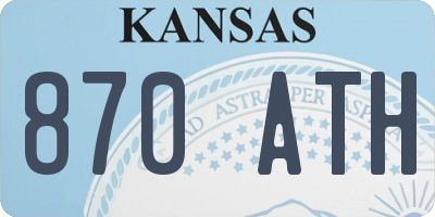 KS license plate 870ATH