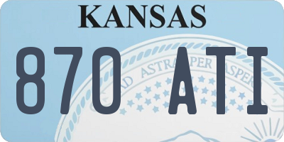 KS license plate 870ATI