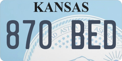 KS license plate 870BED
