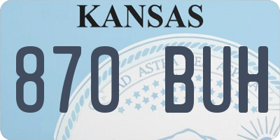 KS license plate 870BUH