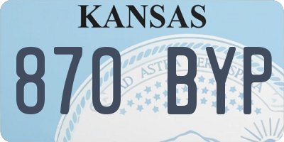 KS license plate 870BYP
