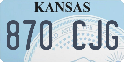 KS license plate 870CJG
