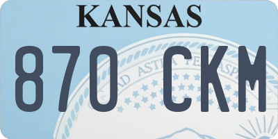KS license plate 870CKM