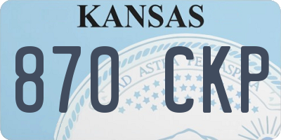 KS license plate 870CKP