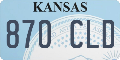 KS license plate 870CLD