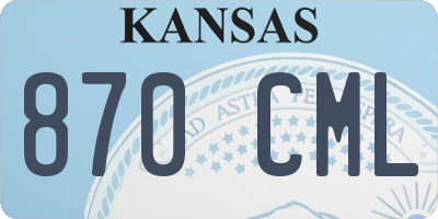 KS license plate 870CML