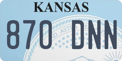 KS license plate 870DNN
