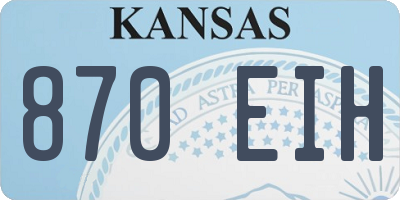 KS license plate 870EIH