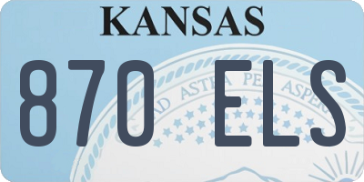KS license plate 870ELS