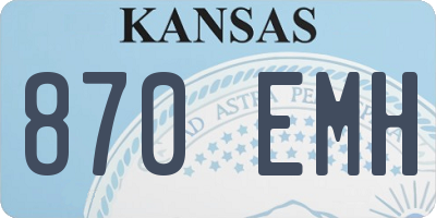 KS license plate 870EMH
