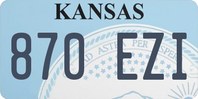 KS license plate 870EZI