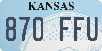 KS license plate 870FFU