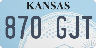 KS license plate 870GJT