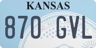 KS license plate 870GVL