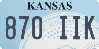 KS license plate 870IIK