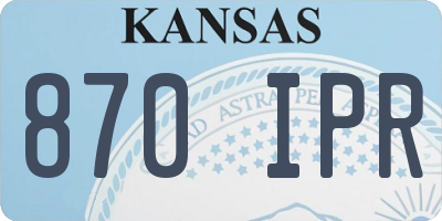 KS license plate 870IPR