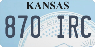 KS license plate 870IRC