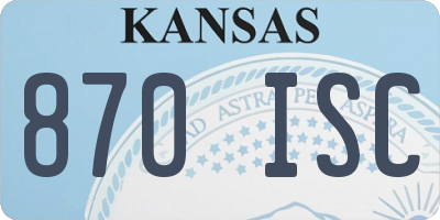KS license plate 870ISC