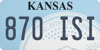 KS license plate 870ISI