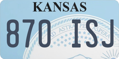KS license plate 870ISJ