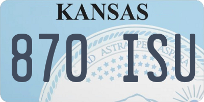 KS license plate 870ISU