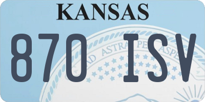 KS license plate 870ISV