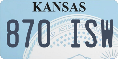 KS license plate 870ISW