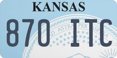 KS license plate 870ITC