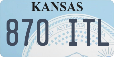 KS license plate 870ITL