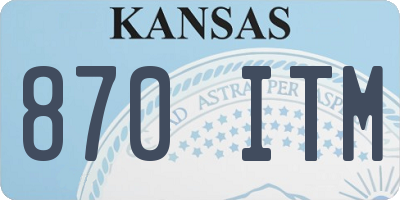 KS license plate 870ITM