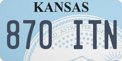 KS license plate 870ITN