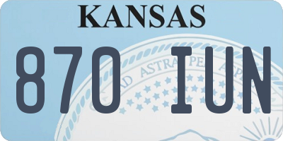 KS license plate 870IUN