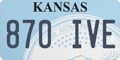 KS license plate 870IVE