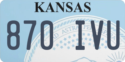 KS license plate 870IVU