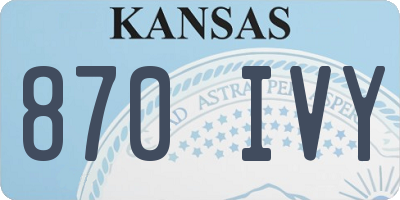 KS license plate 870IVY