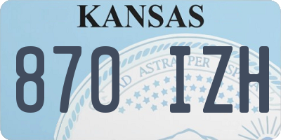 KS license plate 870IZH