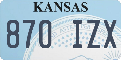 KS license plate 870IZX