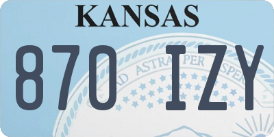 KS license plate 870IZY