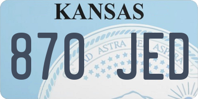 KS license plate 870JED